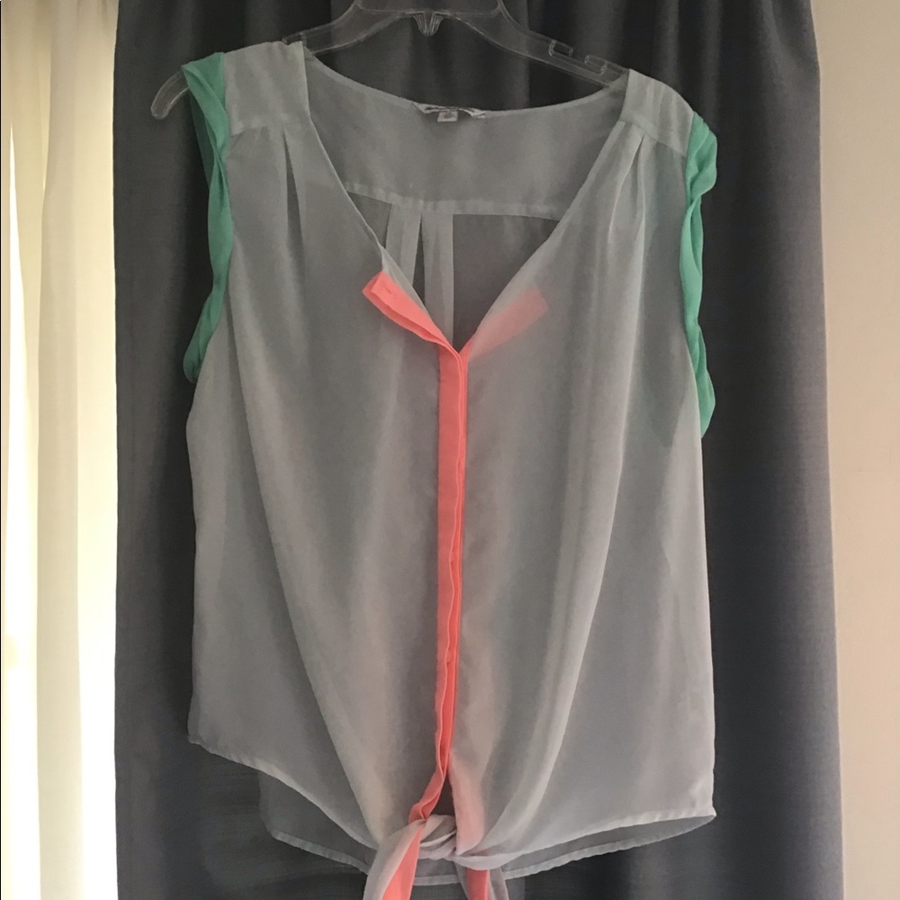 American Eagle sheer sleeveless blouse